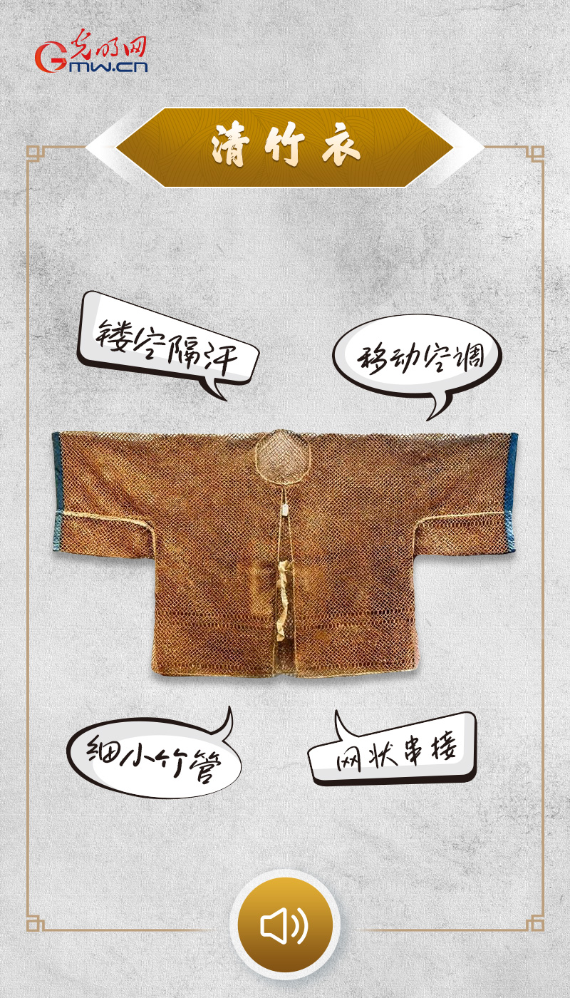 “文物會說話”有聲海報｜這件竹衣被古人稱為穿在身上的“空調”