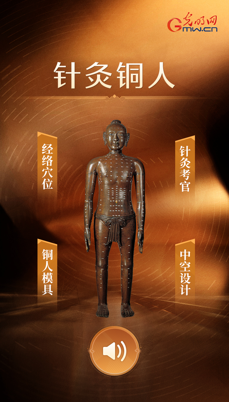 【青春华章】“文物会说话”有声海报|穿越千年的“科技力量” 针灸铜人