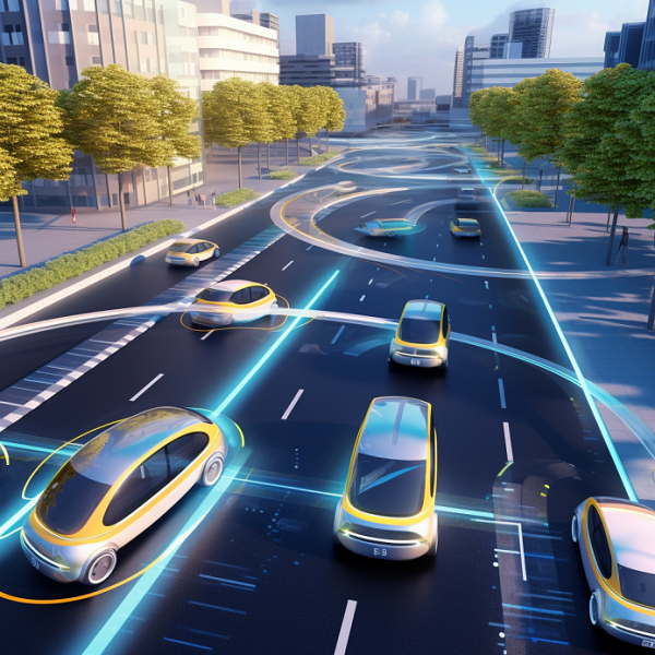 【AI智“绘”海报】不只是更安全、更通畅，未来智能交通这样“运行”