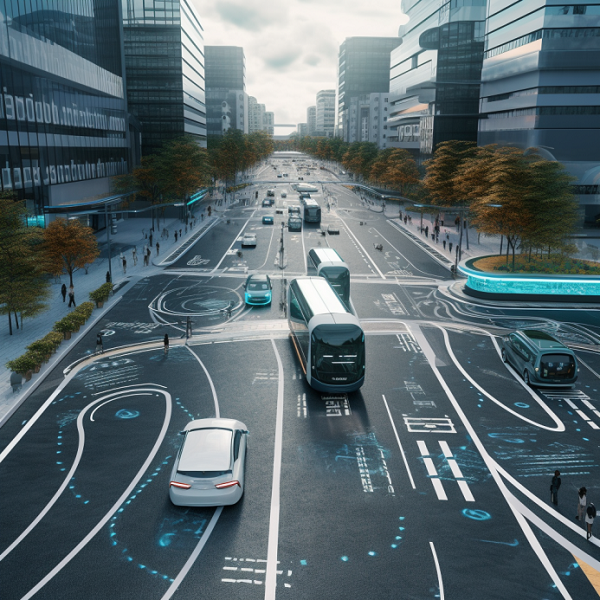【AI智“绘”海报】不只是更安全、更通畅，未来智能交通这样“运行”