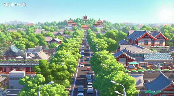 北京中轴线申遗一周年，跟随AI小明来一场 Citywalk