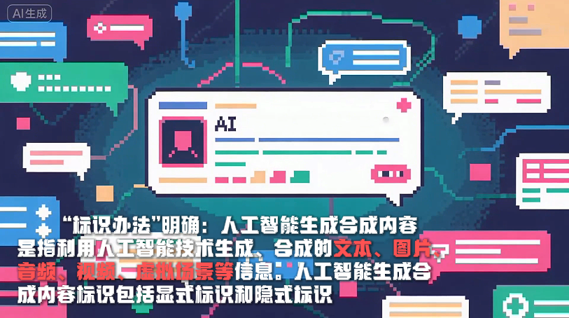 AI动画丨从9月份开始，AI生成内容都要“亮明身份”