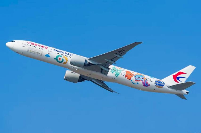 “文博×航空×科技”跨界融合，“国博号”彩绘飞机首航