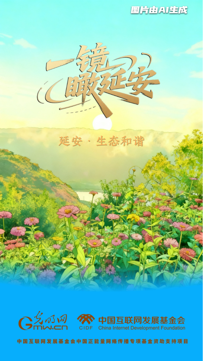 【一镜瞰延安·AI海报】昔日荒山秃岭，今朝“绿色江南”