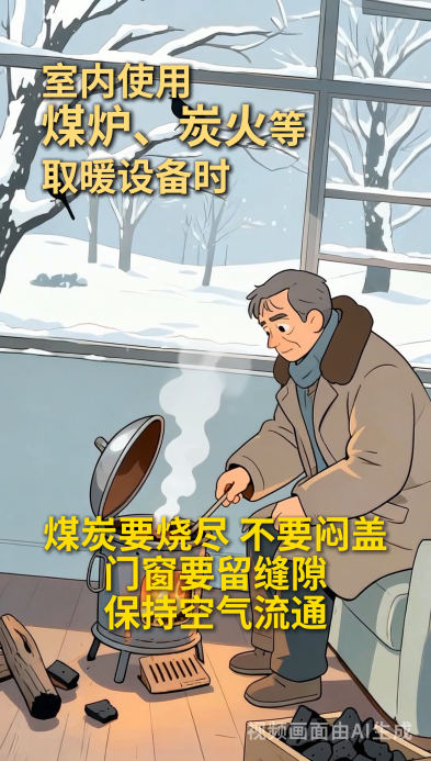 AI动画｜防患于未然，看看冬季居家取暖的正确打开方式