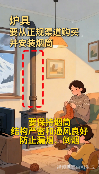 AI动画｜防患于未然，看看冬季居家取暖的正确打开方式