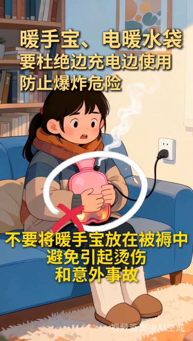 AI动画｜防患于未然，看看冬季居家取暖的正确打开方式