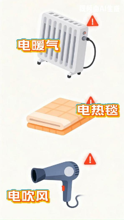 AI动画丨快来收藏这份冬季家用电器安全使用指南