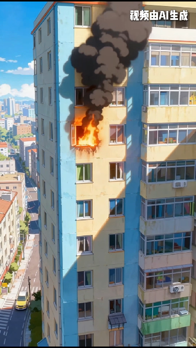 AI动画丨高层起火如何应急逃生？这些自救技能学起来→