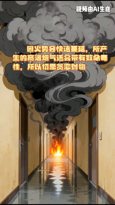AI动画丨高层起火如何应急逃生？这些自救技能学起来→