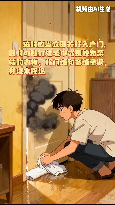 AI动画丨高层起火如何应急逃生？这些自救技能学起来→