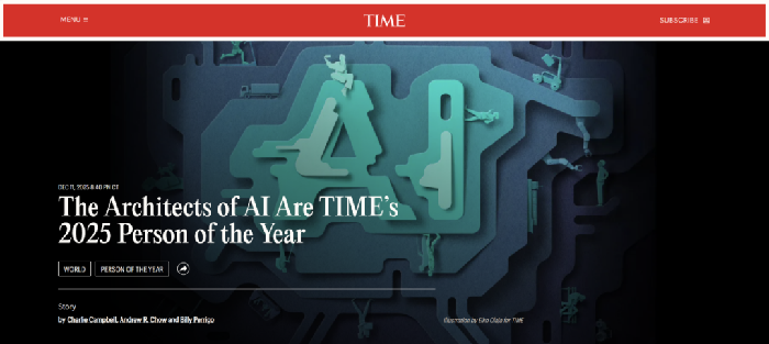 《时代》周刊2025年度人物：AI缔造者