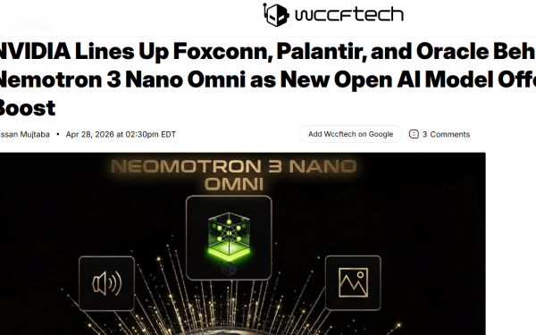 英伟达全新开源大模型登场，Nemotron 3 Nano Omni性能提升9倍
